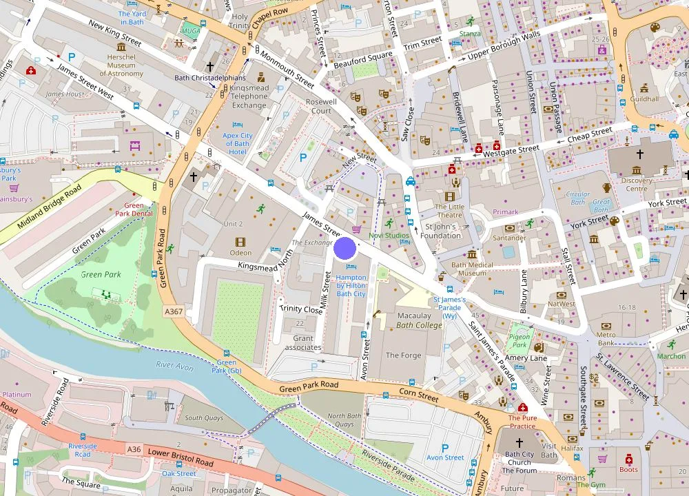 Map: Hampton By Hilton Bath City